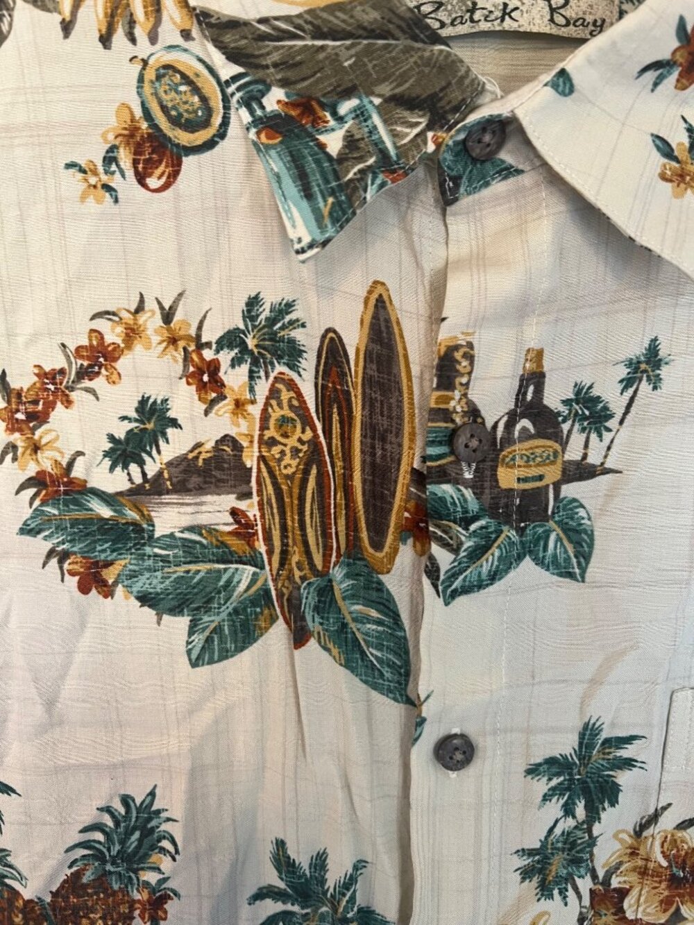 Batik Bay Hawaiian Shirt XXL Tropical Print Short Sleeve Button Down - Picture 4 of 9